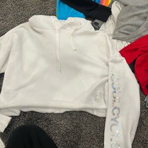 Soul cycle white sweatshirt size small